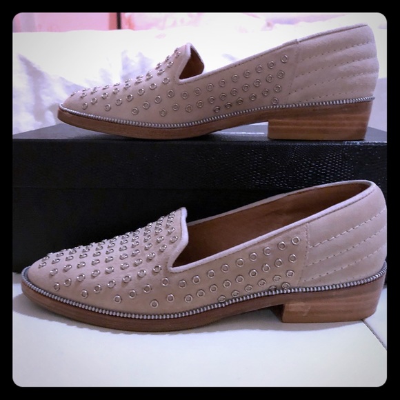 The Kooples Shoes - The Kooples Women's Nude Suede Loafer, Low Heel